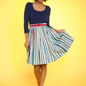 Pinup Girl Retro Striped Dress